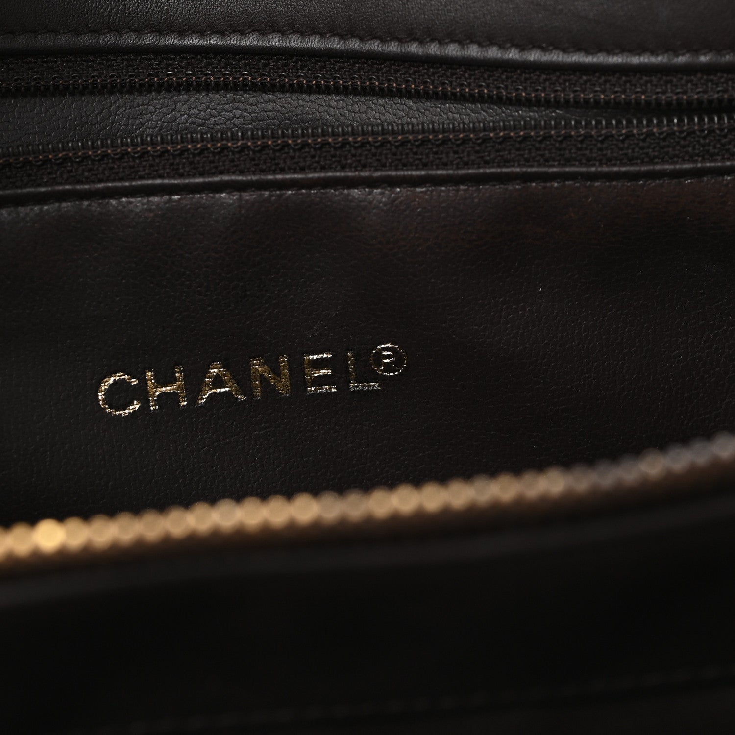 Chanel Lambskin Chevron Quilted Top Handle Tote Bag Brown 6 of 12