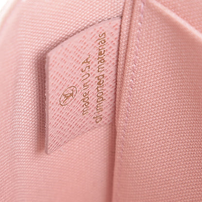 Louis Vuitton Damier Azur Pochette Felicie Chain Wallet Rose Ballerine 7 of 9