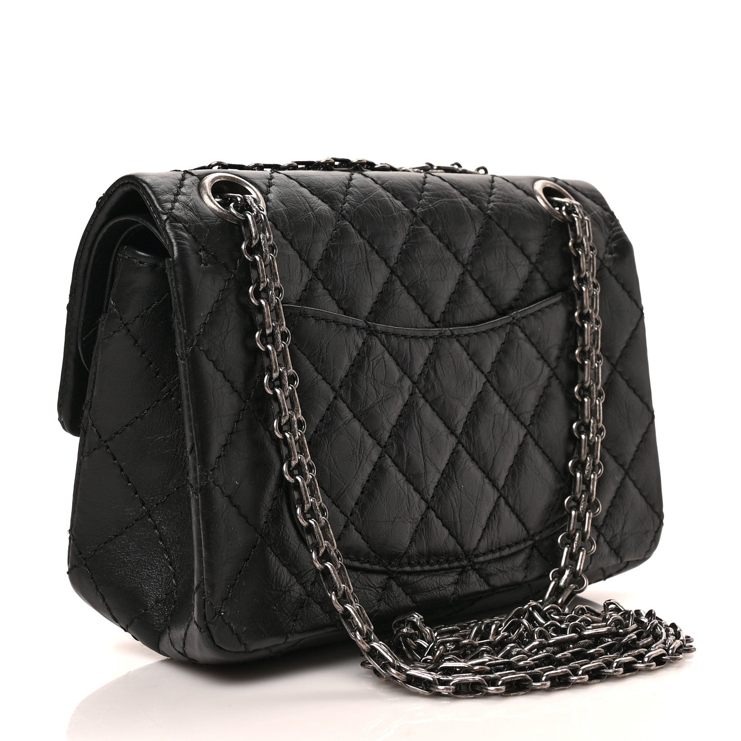Chanel Aged Calfskin Lucky Charms 2.55 Reissue 224 Flap Black 3 of 8