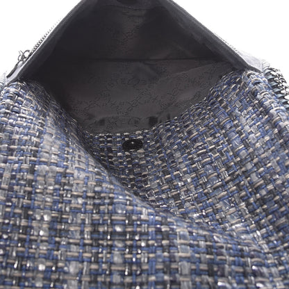 Stella McCartney Woven Boucle Fold Over Falabella Clutch Blue 5 of 11