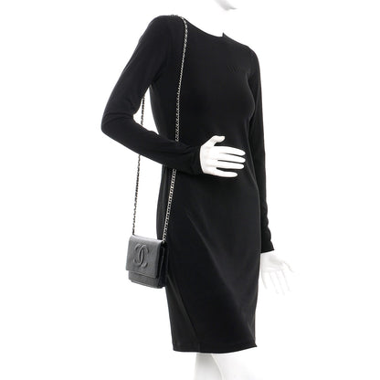 Chanel Caviar Timeless CC Wallet On Chain WOC Black 2 of 10