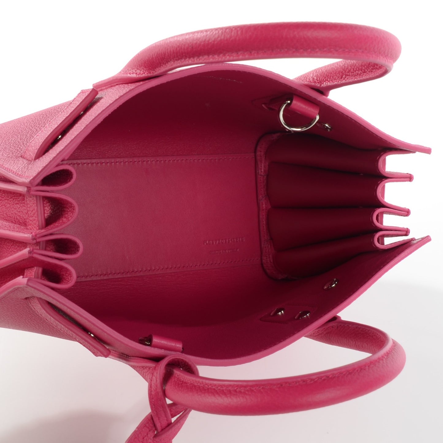 Grained Calfskin Nano Sac De Jour Fuchsia