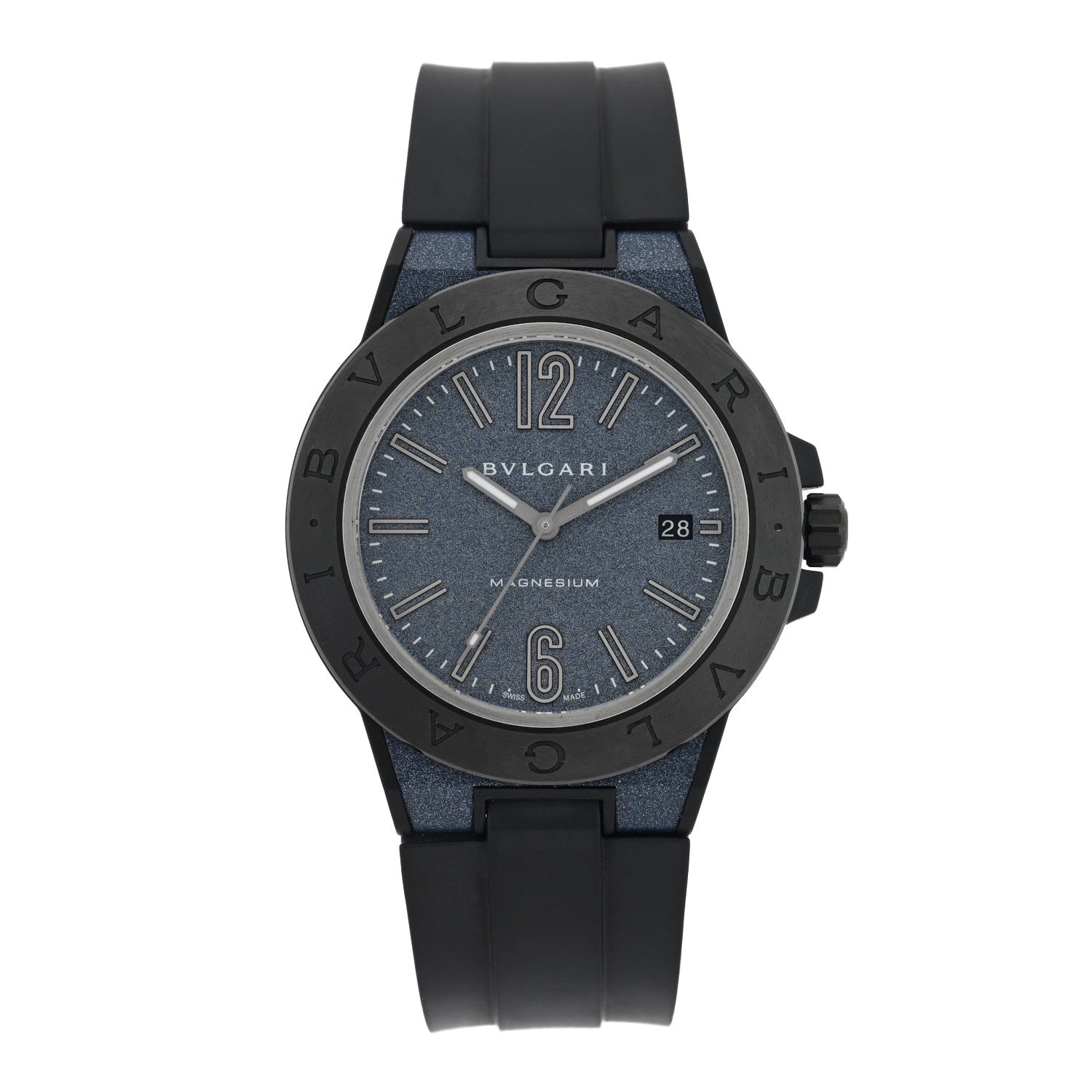 Bulgari Ceramic Rubber 41mm Diagono Magnesium Automatic Watch Grey 1 of 4