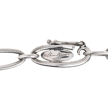 Tiffany Sterling Silver 35mm Elsa Peretti Open Heart Link Pendant Necklace 4 of 6