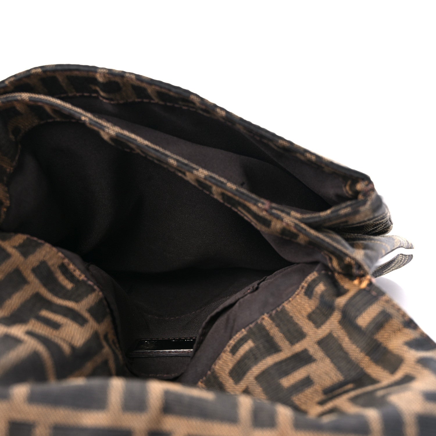 Fendi Zucca Buckle Shoulder Bag Tobacco 6 of 19