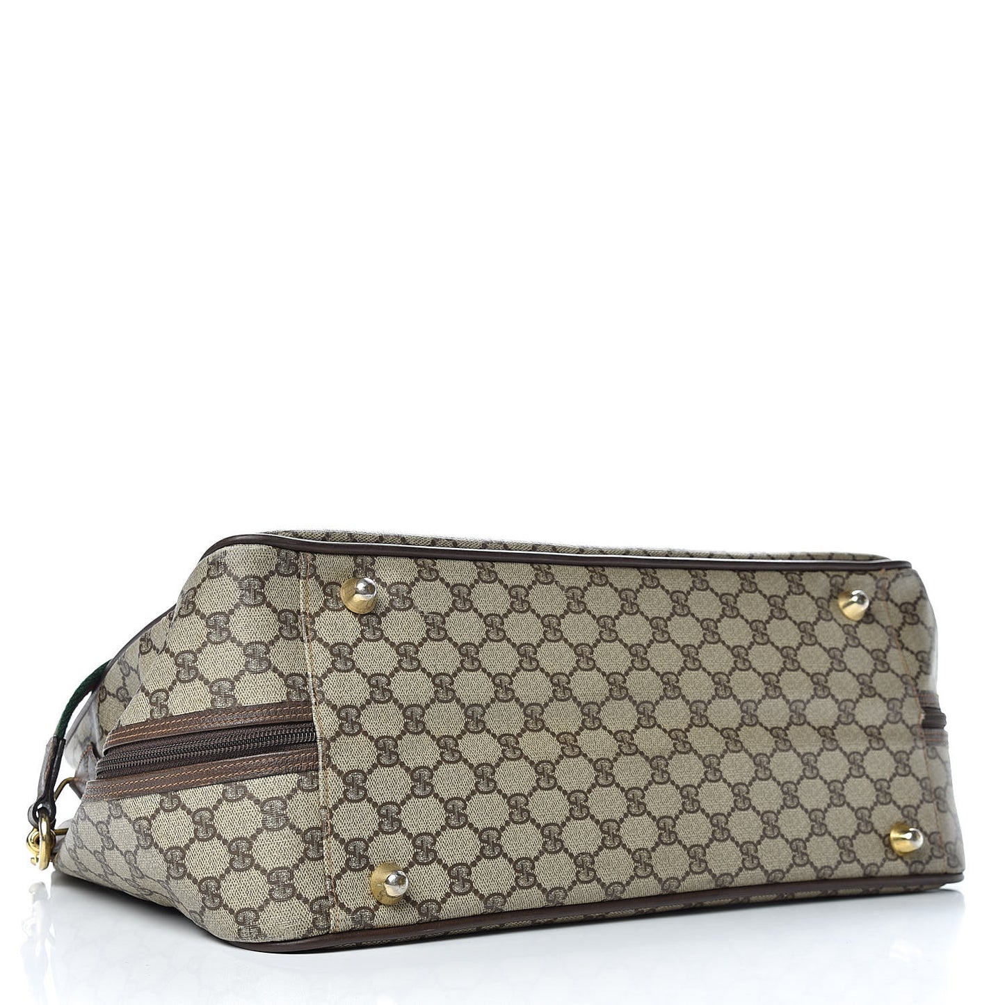 Coated Canvas Monogram Suitcase Luggage Brown