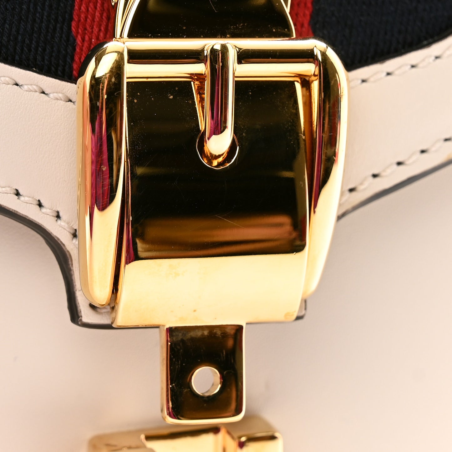 Calfskin Mini Sylvie Top Handle Bag White