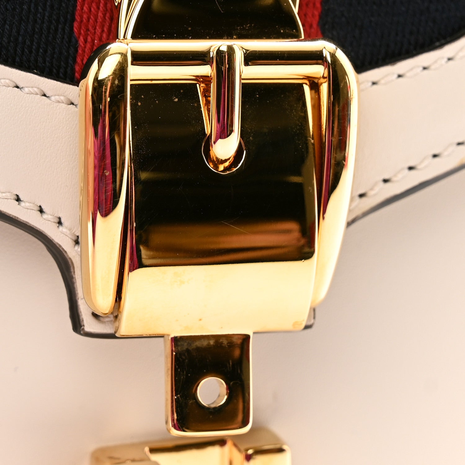 Gucci Calfskin Mini Sylvie Top Handle Bag White 12 of 15