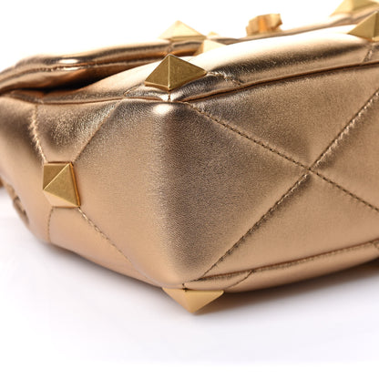 Valentino Garavani Nappa Medium Roman Stud Shoulder Bag Antique Brass 7 of 8
