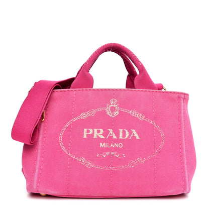 Prada Canapa Small Logo Tote Fuxia 3 of 15