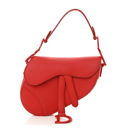 Christian Dior Ultra Matte Calfskin Mini Saddle Bag Red 1 of 10