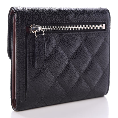Chanel Caviar Quilted Compact Flap Wallet Black 3 of 9