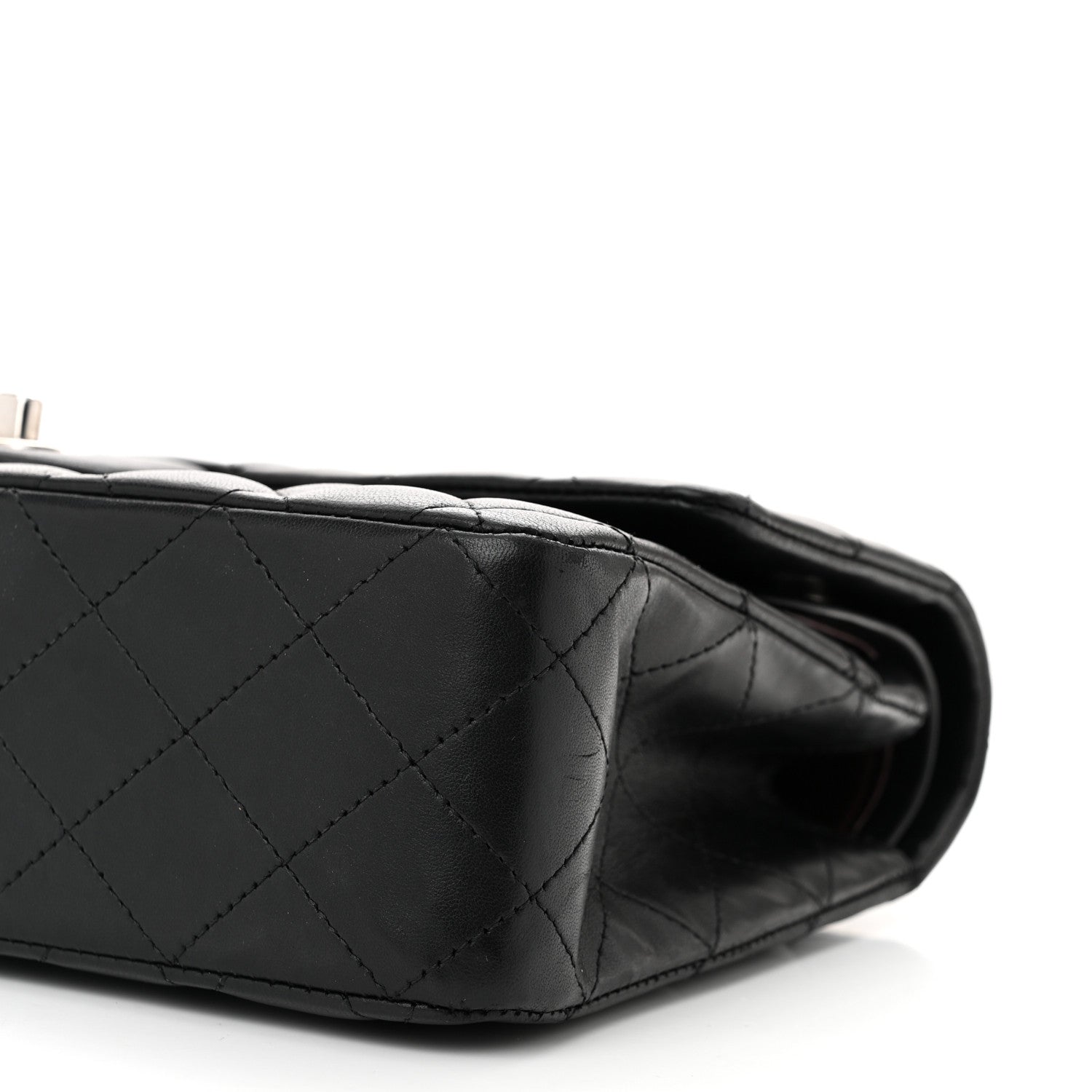 Chanel Lambskin Quilted Medium Double Flap Black 10 of 11