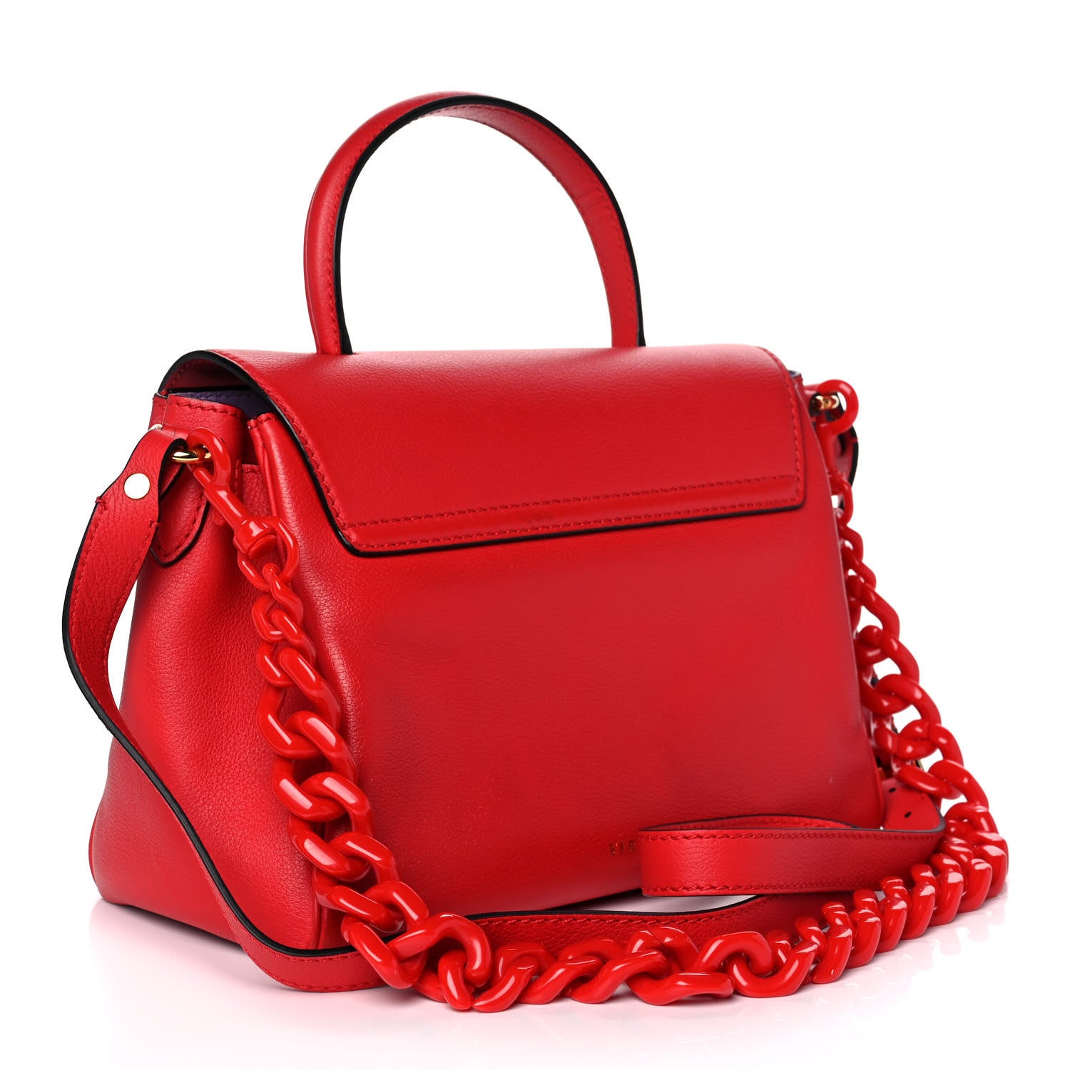 Versace Calfskin Medium La Medusa Top Handle Handbag Red 3 of 15