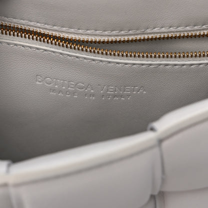 Bottega Veneta Lambskin Maxi Intreccio Padded Chain Cassette Crossbody Bag White 6 of 9