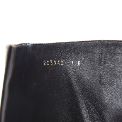 Gucci Monogram Womens Tall Boots 7 Brown 7 of 8
