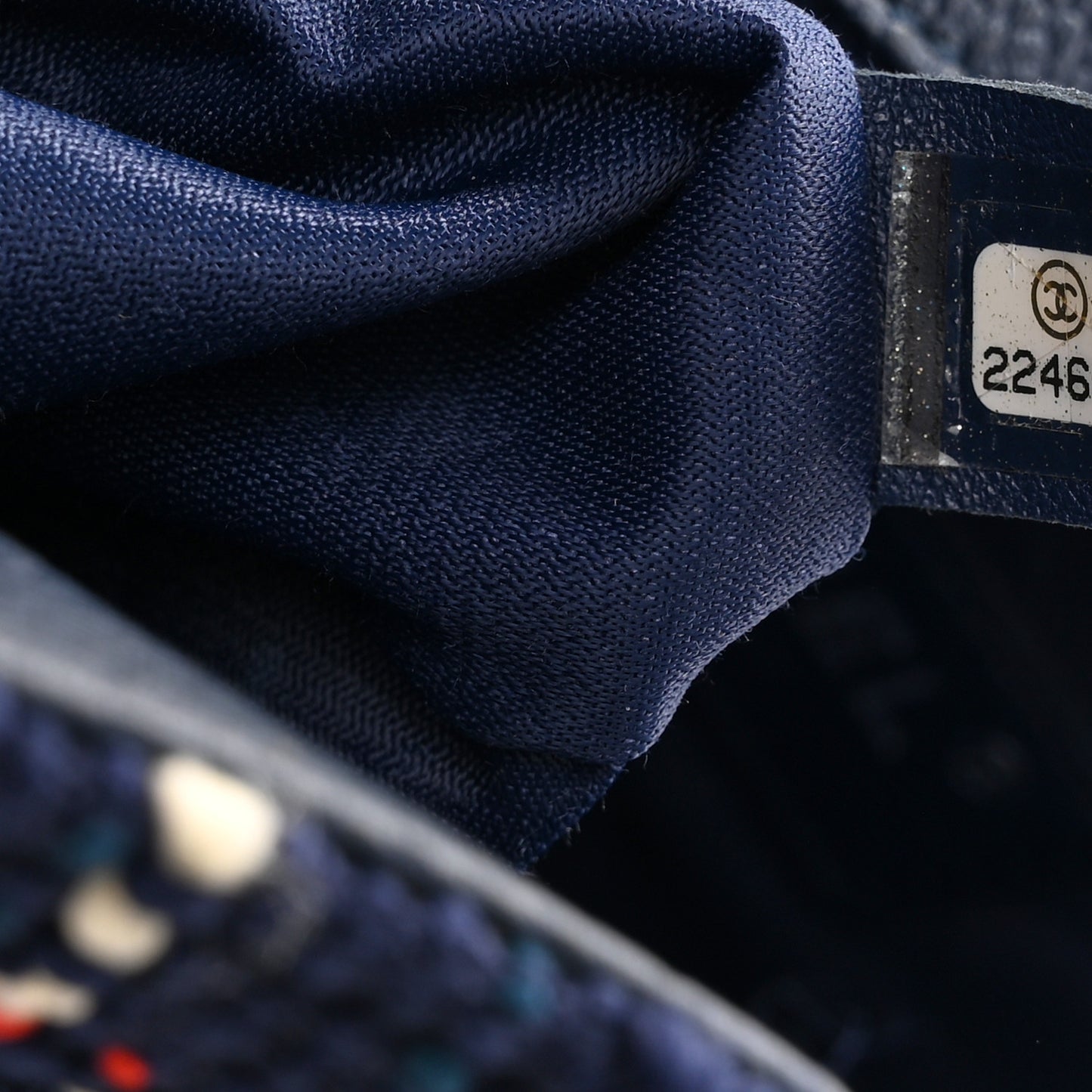 Tweed Trip Top Handle Flap Navy