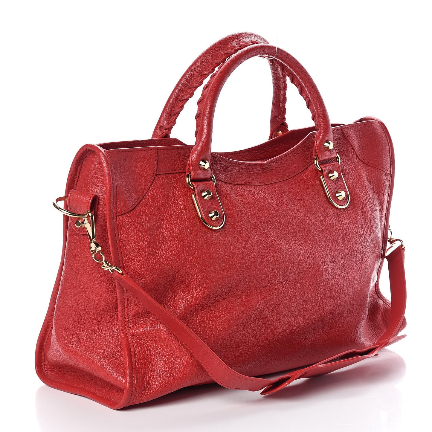 Chevre Gold Metallic Edge Hardware City Rouge Grenade