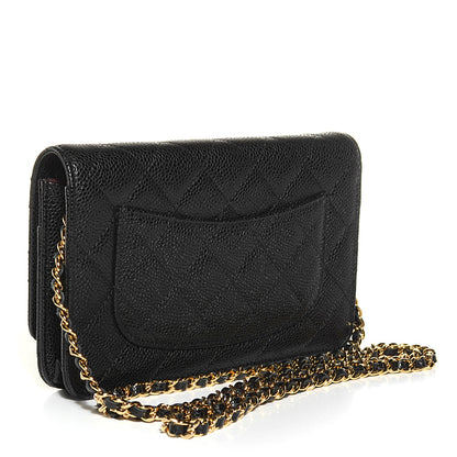 Chanel Caviar Quilted Wallet On Chain WOC Black 3 of 8