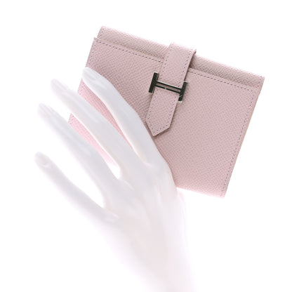Hermes Epsom Tri-Fold Compact Bearn Wallet Mauve Sylvester 2 of 7