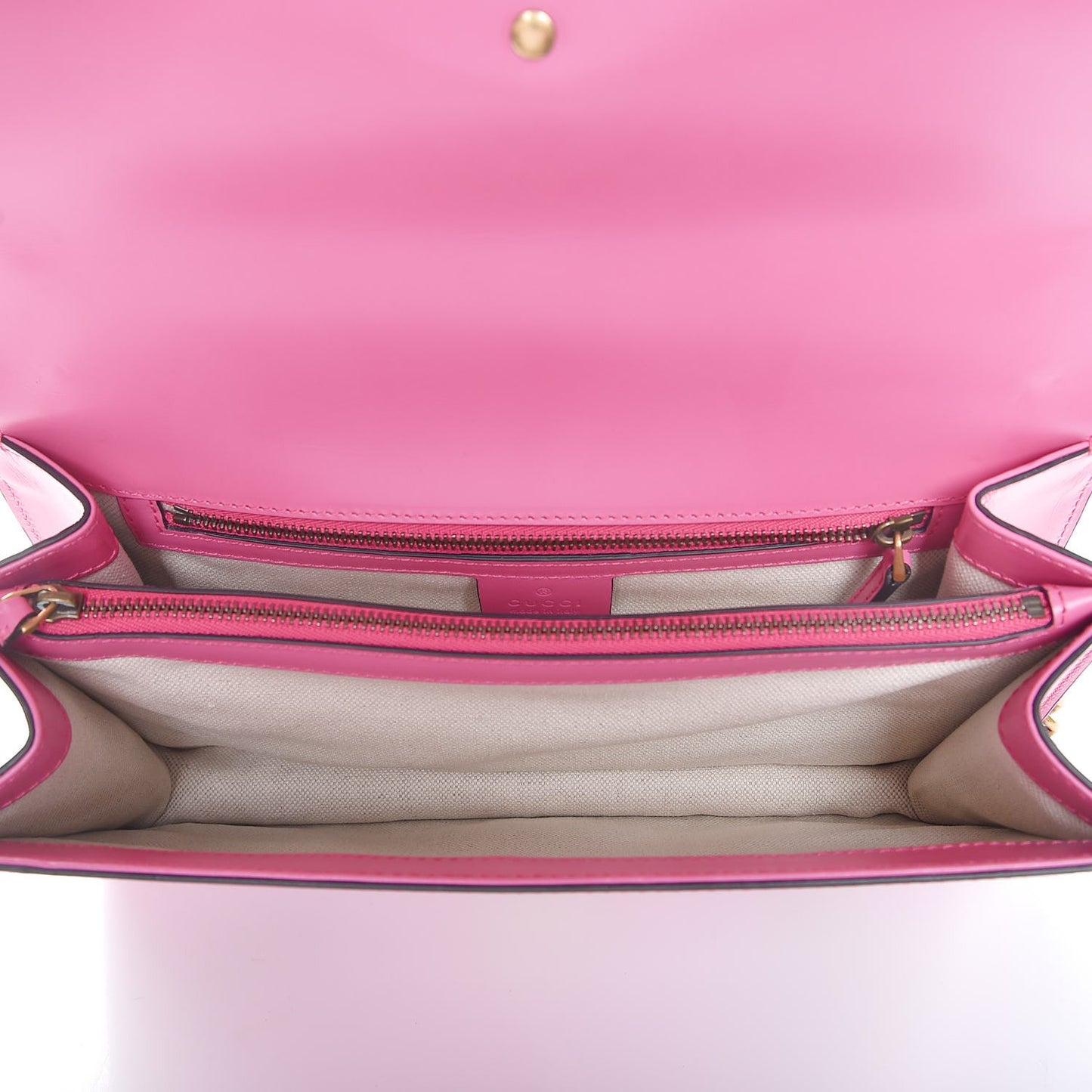 Knight Calfskin Malaga Kid Heart Medium GG Marmont Chain Handle Bag Tropical Pink Flower Hibiscus Red Multicolor