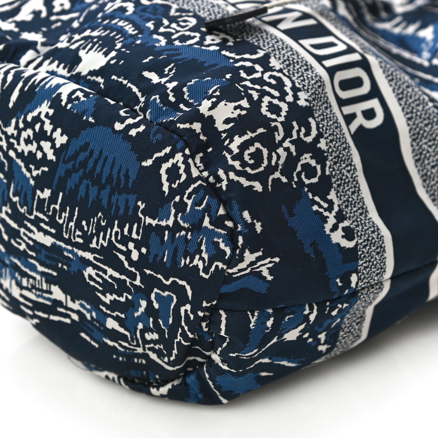 Technical Fabric Embroidered Palm Tree Toile De Jouy DiorTravel Pouch Blue