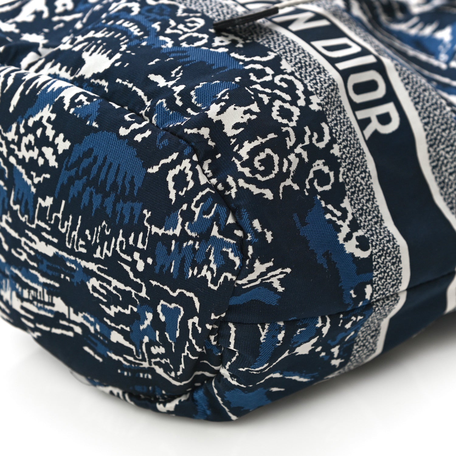 Christian Dior Technical Fabric Embroidered Palm Tree Toile De Jouy DiorTravel Pouch Blue 10 of 11