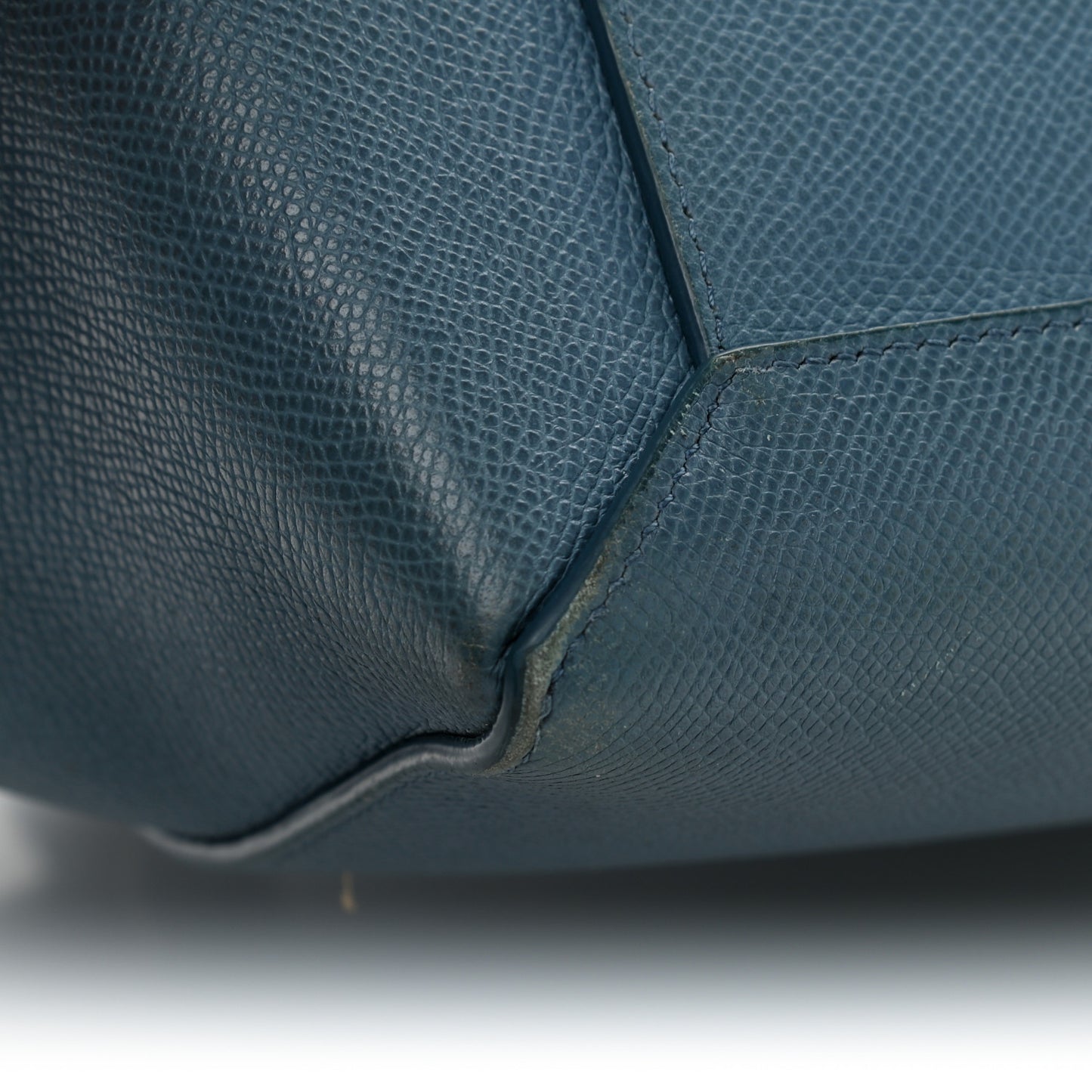 Grained Calfskin Mini Belt Bag Slate Blue