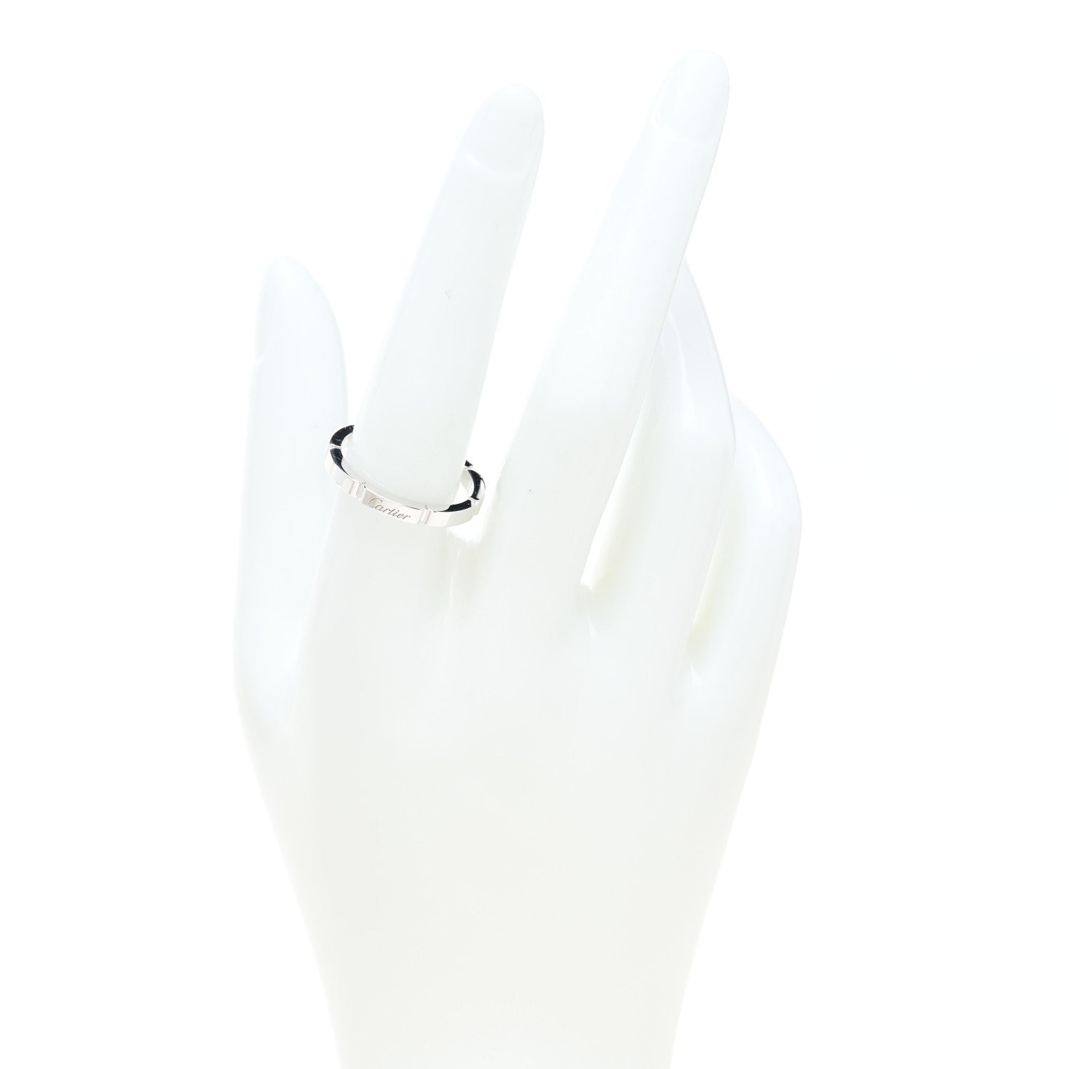 Cartier 18K White Gold 2.5mm Maillon Panthere Wedding Band Ring 57 8 2 of 4
