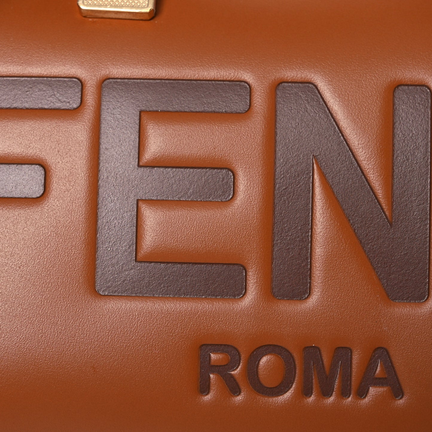 Vitello King Plexiglass Logo Embossed Mini By The Way Top Handle Boston Bag Caramello
