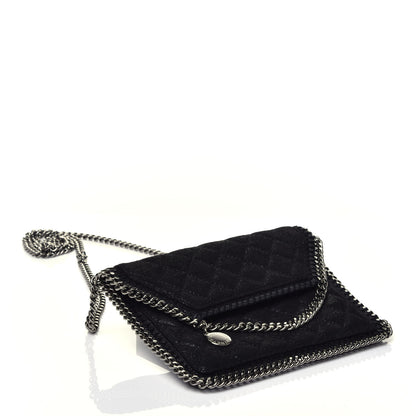 Stella McCartney Shaggy Deer Quilted Mini Falabella Crossbody Black 4 of 9