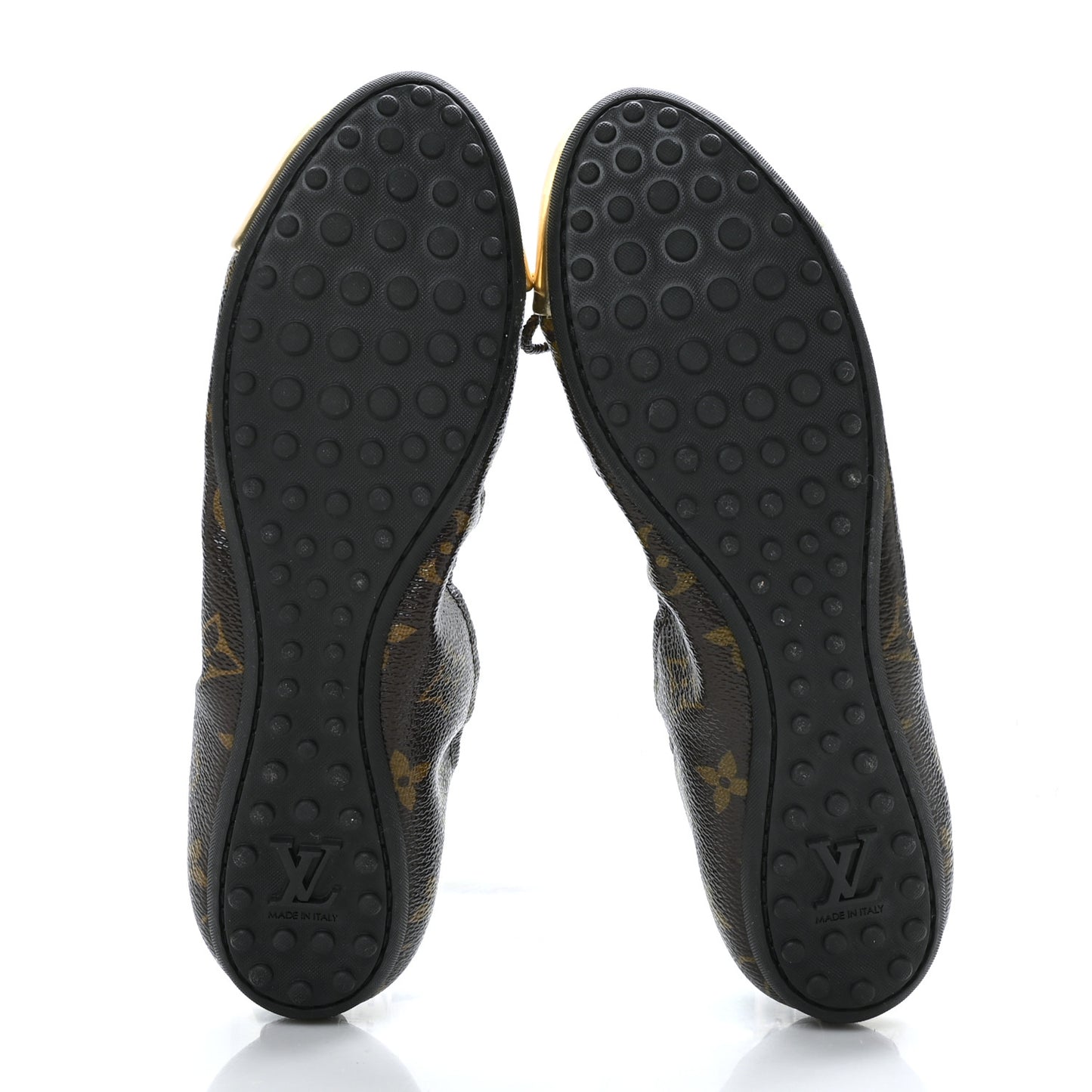 Patent Monogram Flirty Ballerina Flats 38 Gold