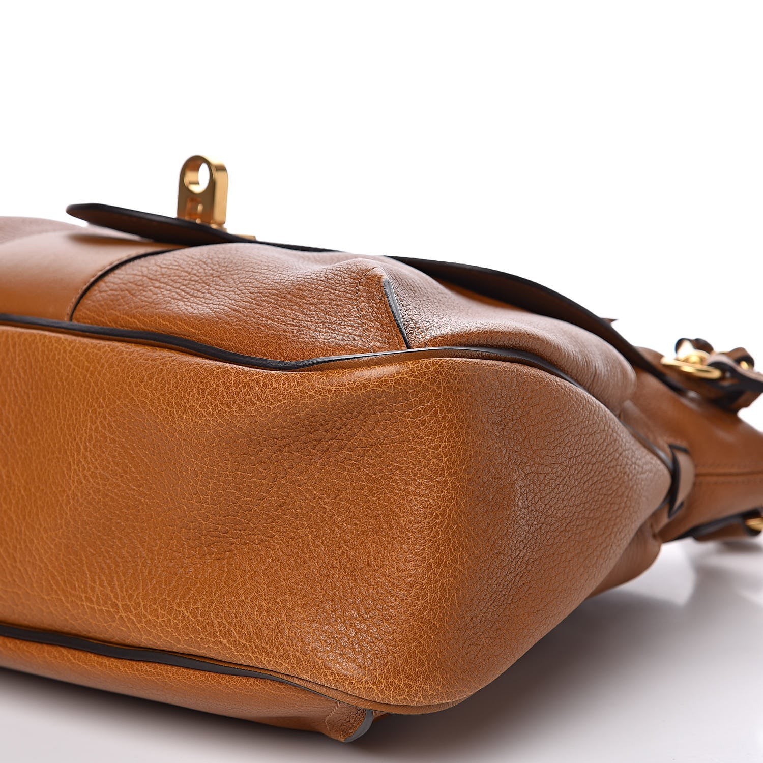 Chloe Grained Lambskin Medium Lexa Shoulder Bag Mustard Brown 9 of 10