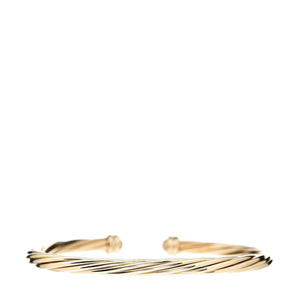 David Yurman 18K Yellow Gold 4mm Cablespira Bracelet 2 of 3