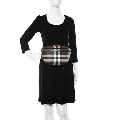 Burberry E-canvas Check Cason Bum Bag Dark Birch Brown 2 of 9