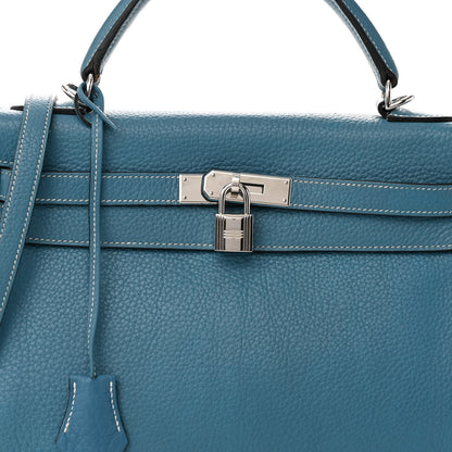 Hermes Taurillon Clemence Kelly Retourne 32 Blue Jean 8 of 11