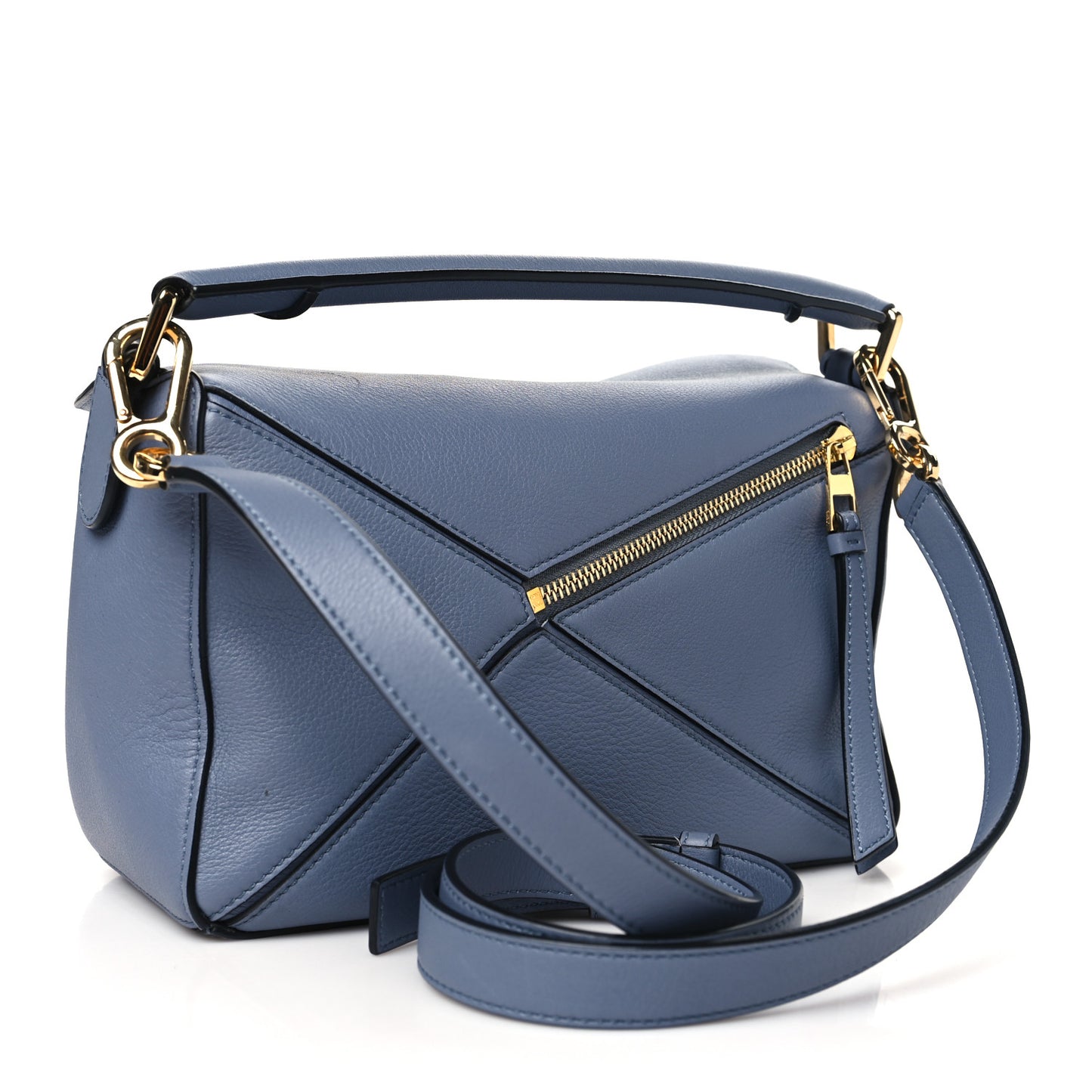 Calfskin Small Puzzle Bag Atlantic Blue