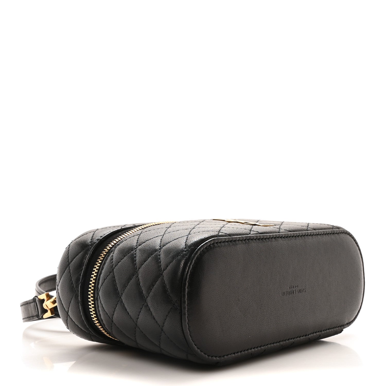 Saint Laurent Lambskin Quilted Mini Gaby Vanity Case Black 4 of 9