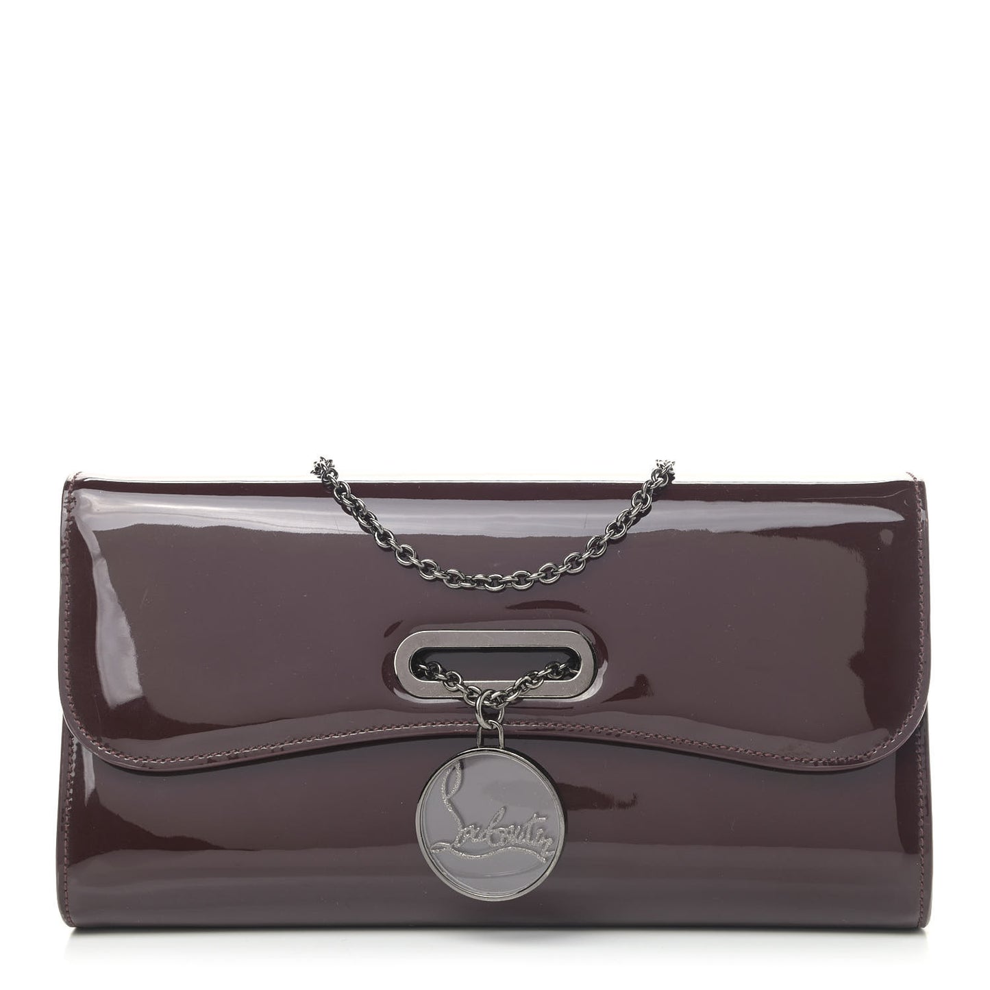 Patent Riviera Clutch Lie De Vin