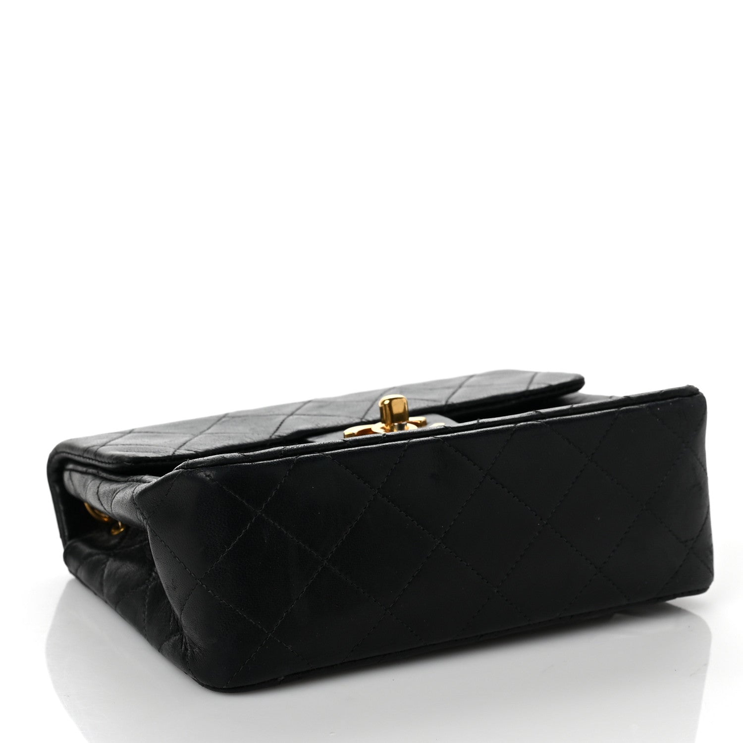 Chanel Lambskin Quilted Mini Square Flap Bag Black 4 of 9