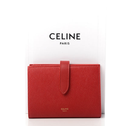 Celine Grained Calfskin Medium Multifunction Strap Wallet Coquelicot 8 of 8