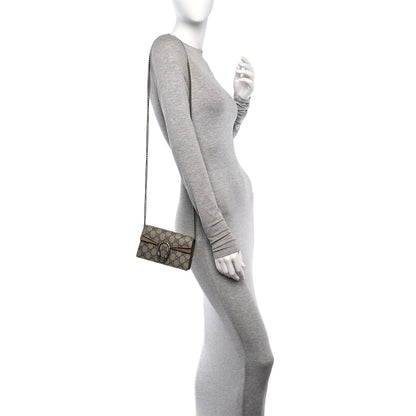Gucci GG Supreme Monogram Super Mini Dionysus Shoulder Bag Taupe 2 of 15