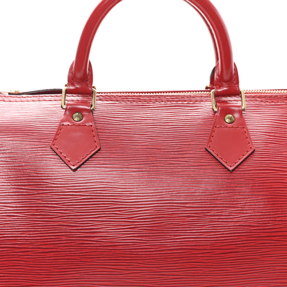 Louis Vuitton Epi Speedy 30 Castillan Red 8 of 10