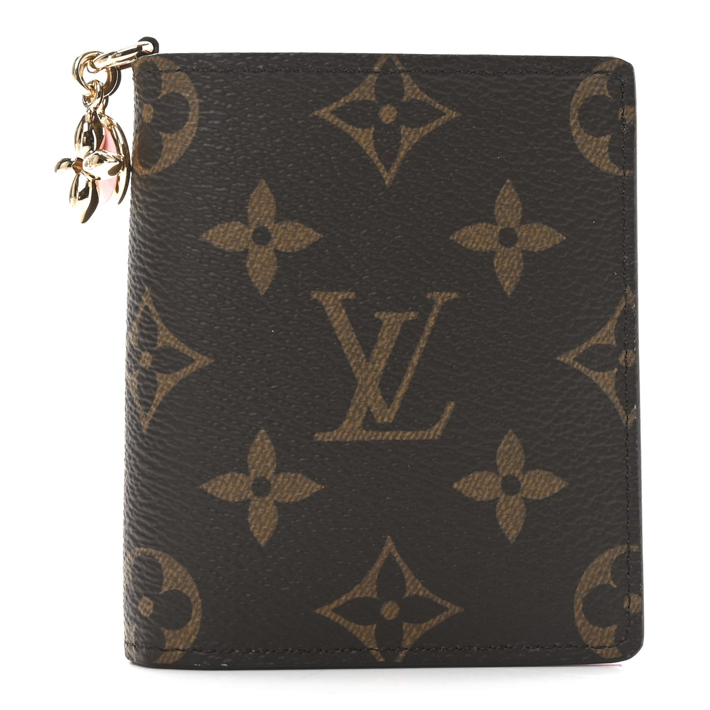 Monogram LV Charms Pocket Wallet Cotton Candy