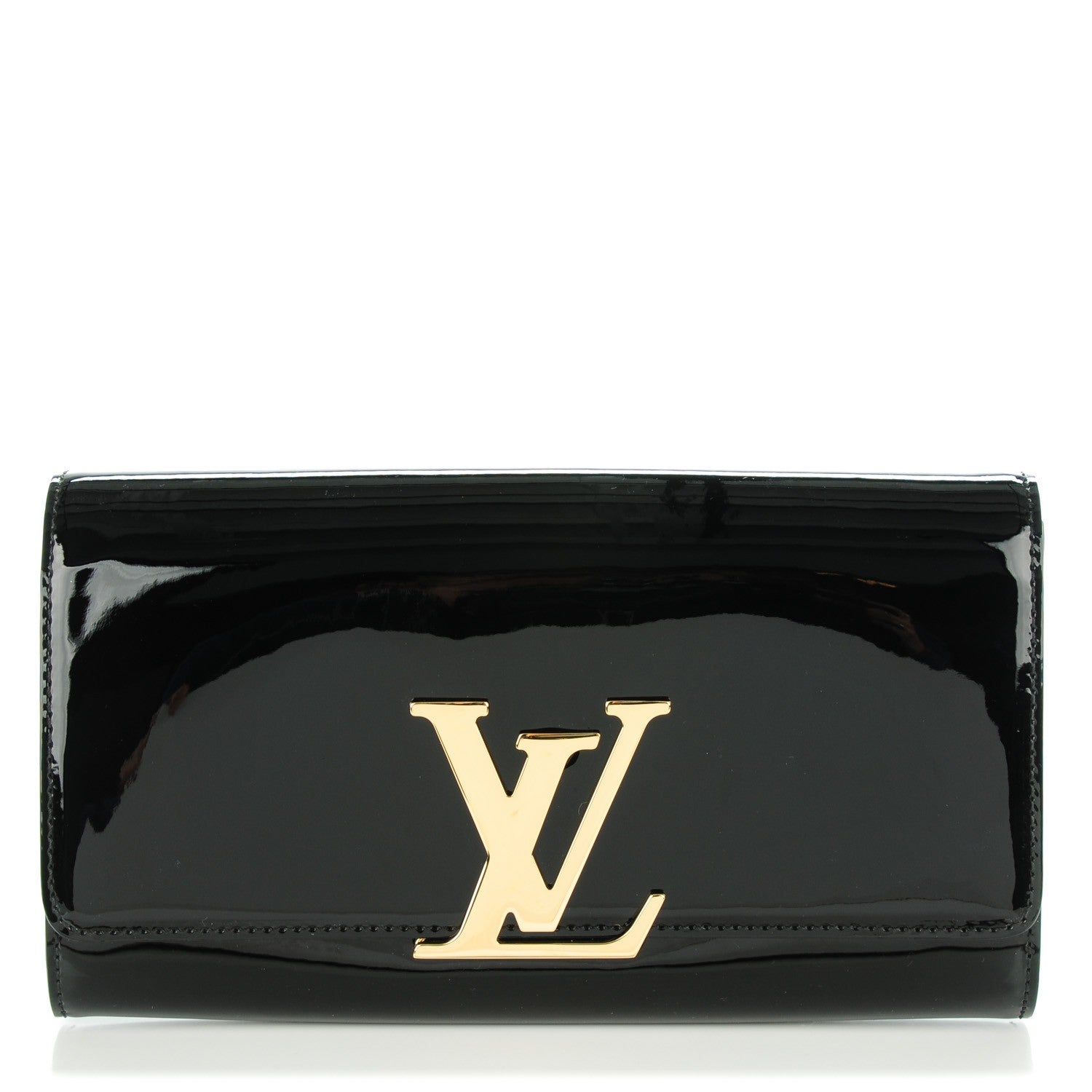 Louis Vuitton Patent Neo Sobe Louise EW Clutch Black 1 of 7