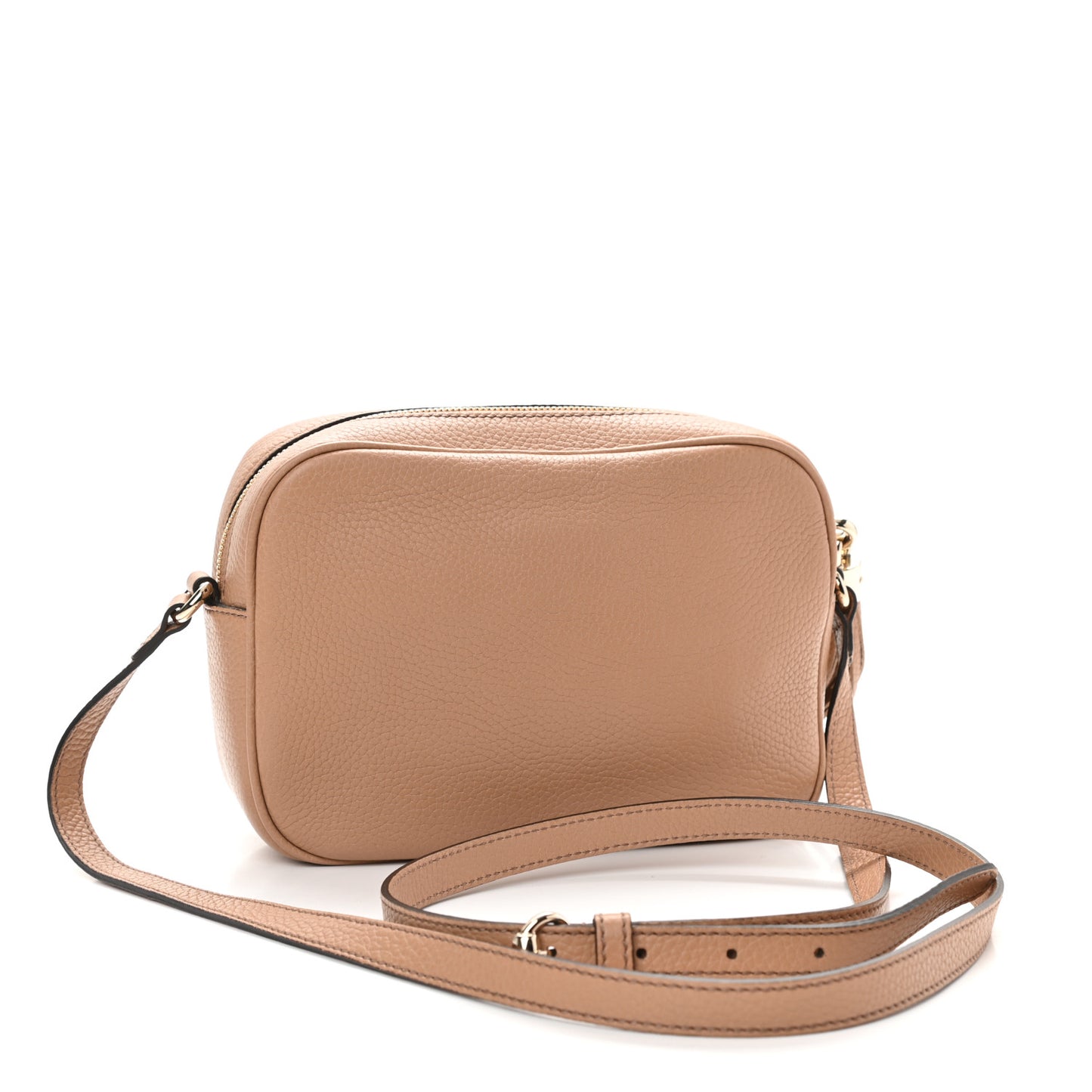 Pebbled Calfskin Small Soho Disco Bag Camelia