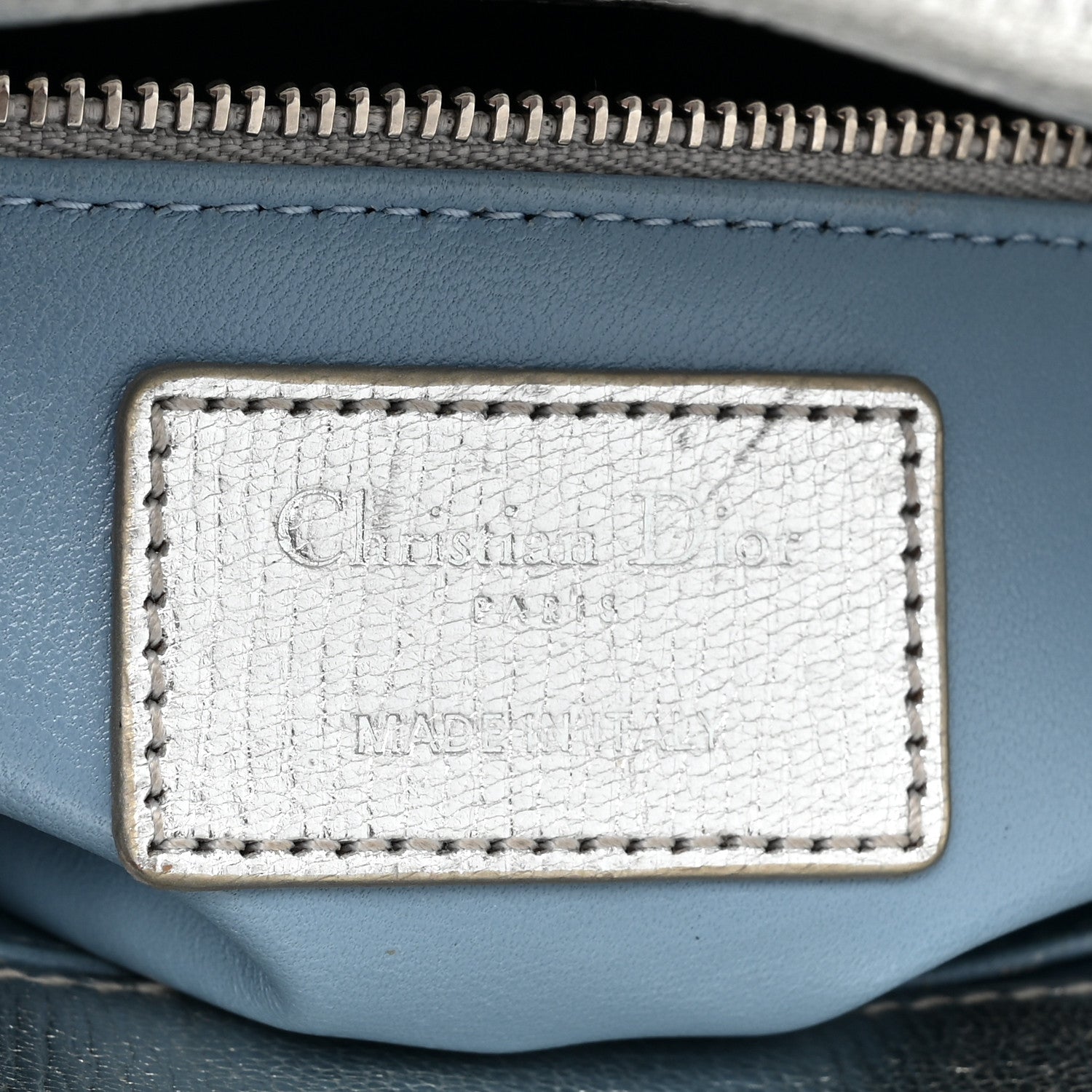 Christian Dior Metallic Grained Calfskin Cannage Small Lucky Badges My Lady Dior Silver 6 of 9