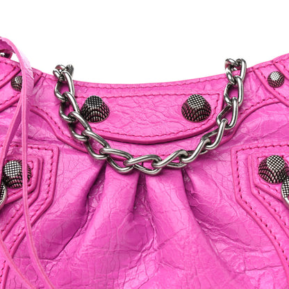 Balenciaga Agneau Arena Le Cagole Mini Purse With Chain Lipstick Pink 9 of 11