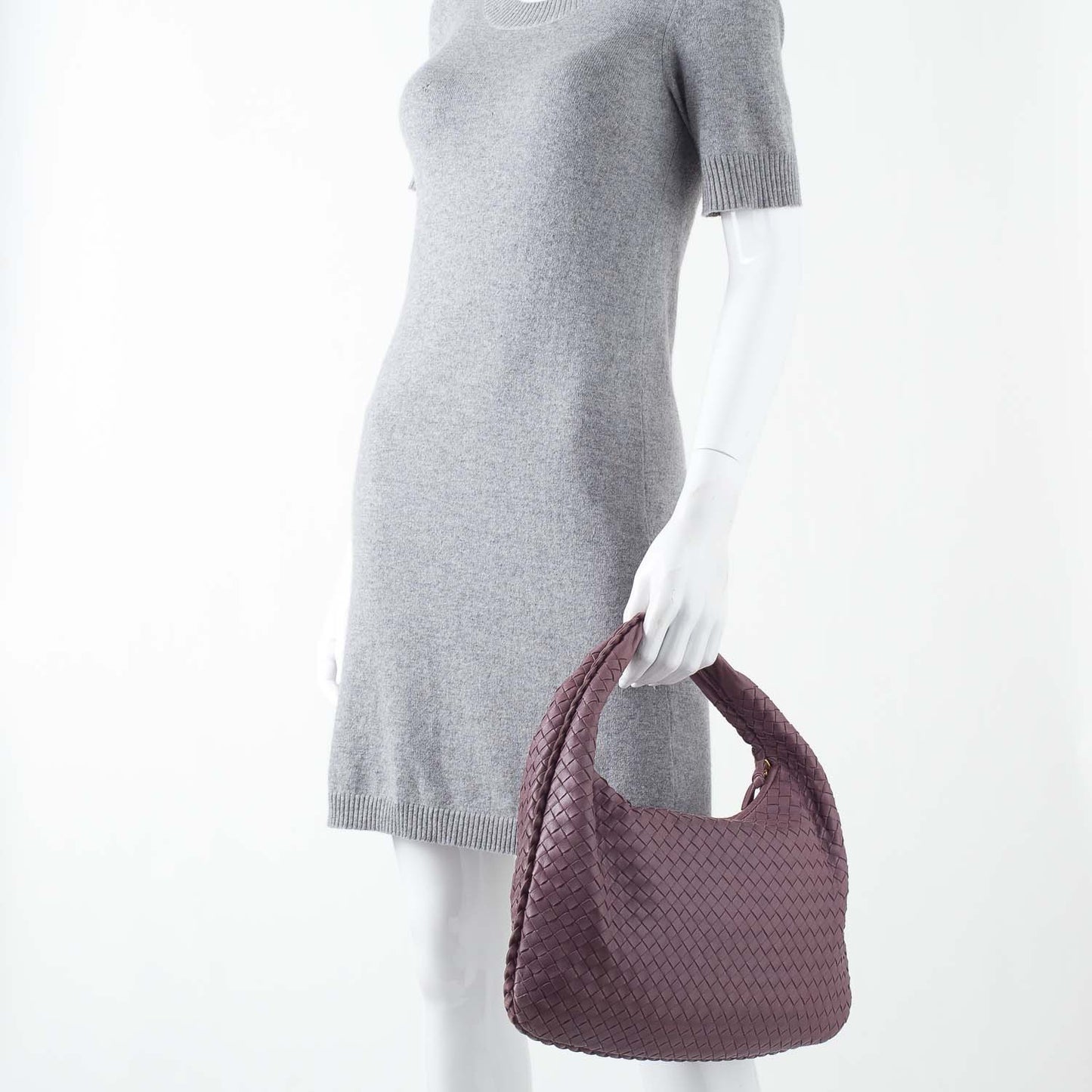 Nappa Intrecciato Medium Veneta Hobo Lilac
