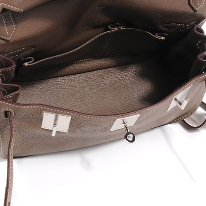 Hermes Taurillon Clemence Jypsiere 28 Etoupe 5 of 8